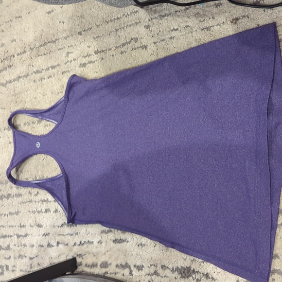 Lululemon Cool Razorback tank heathered purple reversible - Picture 3 of 5